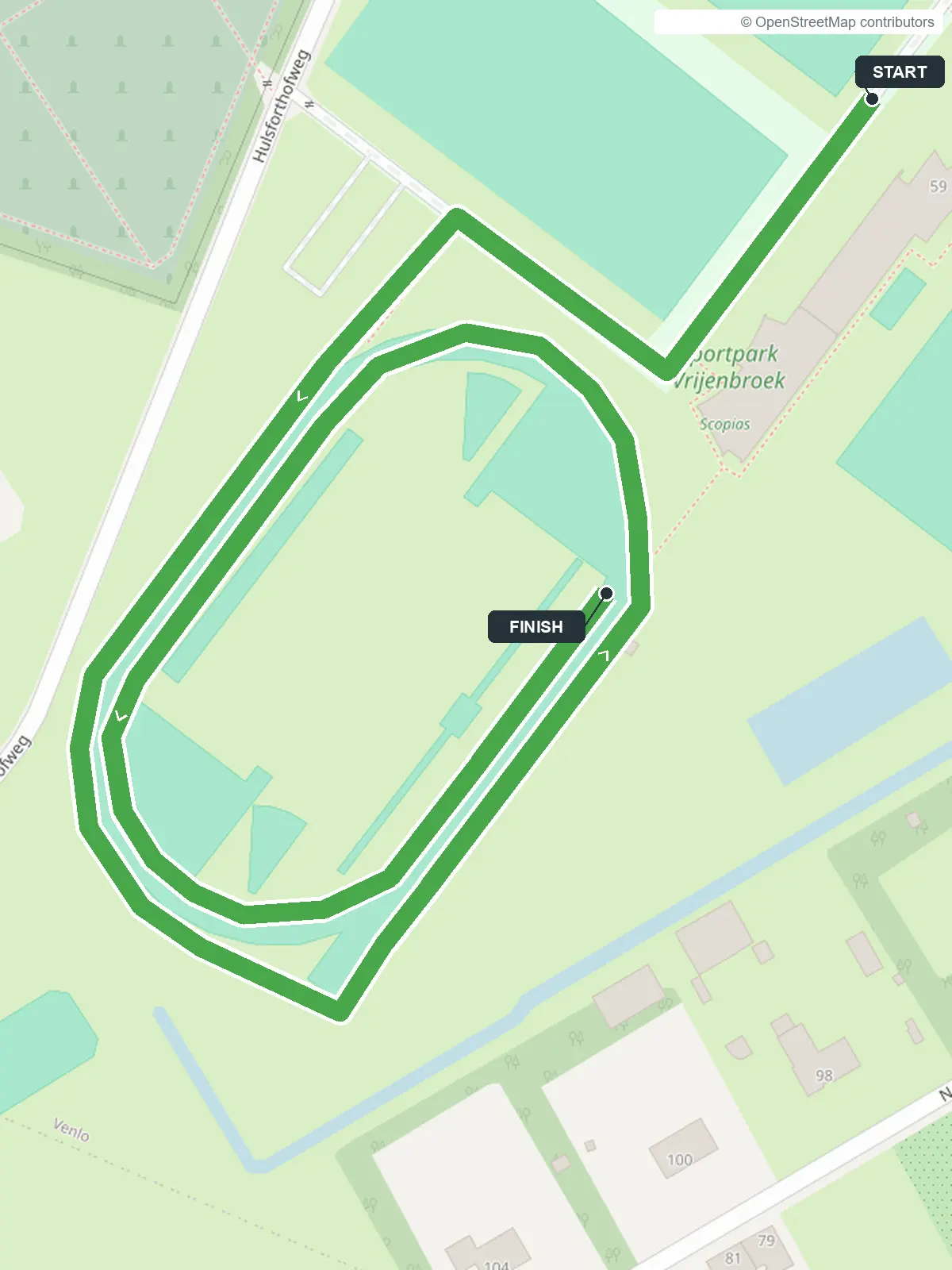 Routekaart kinderen 7 tot en met 12 jaar 1 kilometer Berden Voorjaarsloop