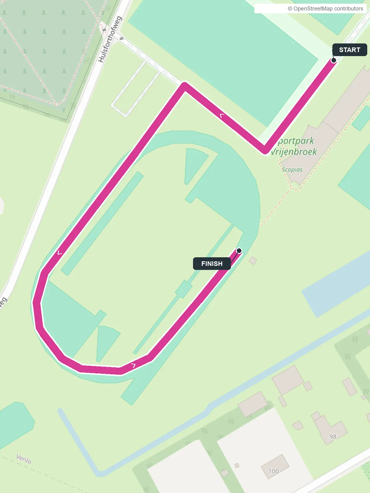 Routekaart kinderen 4 tot en met 6 jaar en frame runners 500 meter Berden Voorjaarsloop